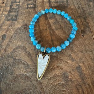 Blue Apatite and Heart